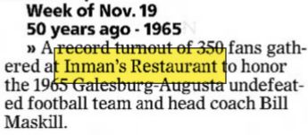 Inmans Restaurant - Nov 2015 Retrospective Article (newer photo)